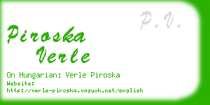 piroska verle business card